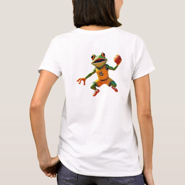 Basketball Frog women white T-shirt back (Back)
