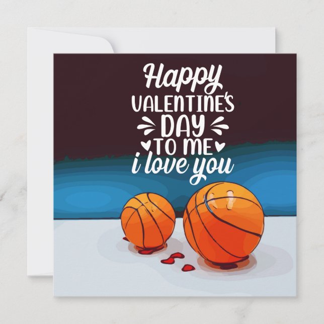Basketball  from Player with Love Valentine's Day  Holiday Card (Front)