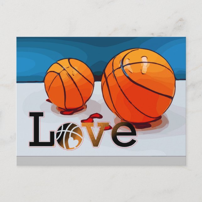 Basketball  from Player with Love Valentine's Day  Holiday Postcard (Front)