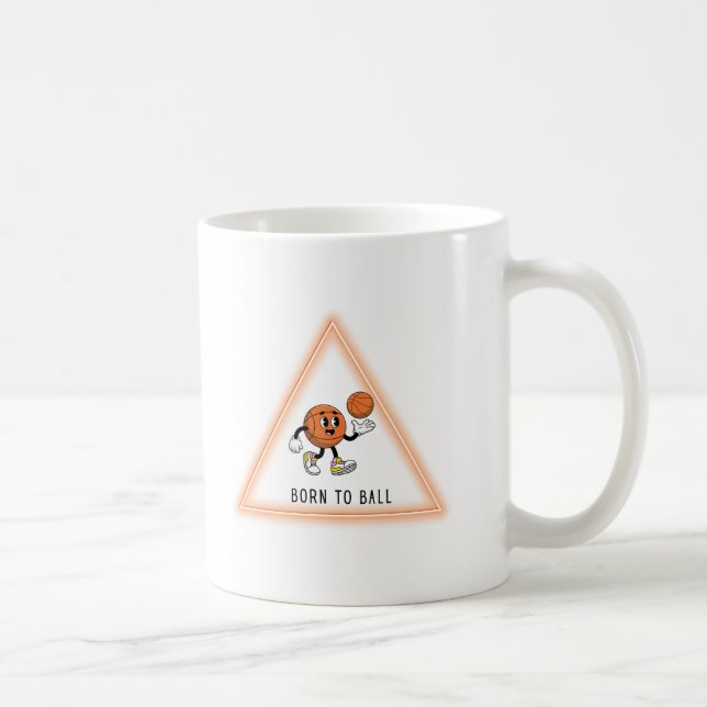 Basketball Funny and Cute Design Coffee Mug (Right)