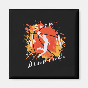Basketball Funny Born To Be Winning Sports Design Magnet