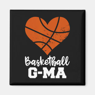 Basketball G-ma Fun Basketball Heart Grandma Geema Magnet