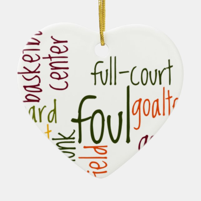 Basketball Game Beautiful amazing text quote  Ceramic Ornament (Front)