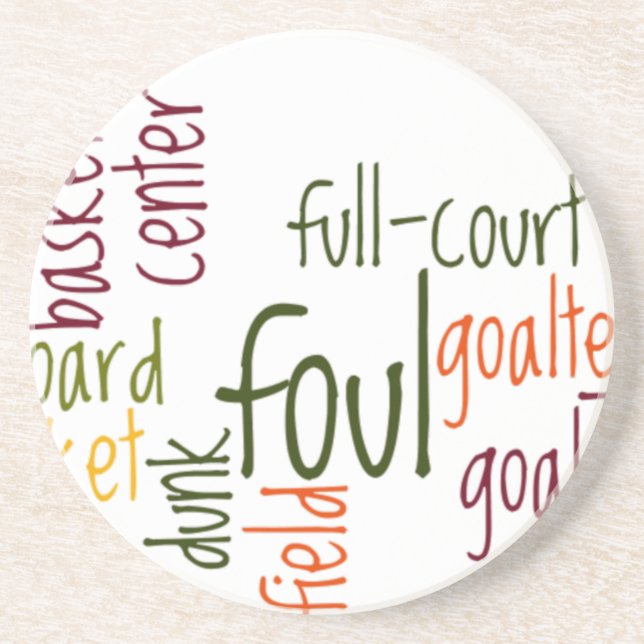Basketball Game Beautiful amazing text quote  Coaster (Front)