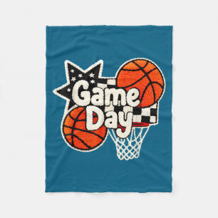 Basketball Game Day Basketball Player Fleece Blanket