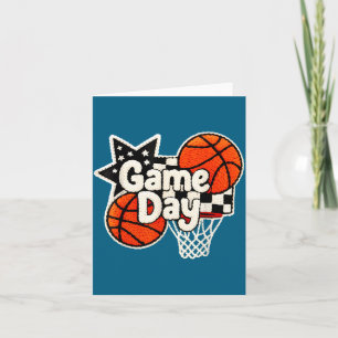 Basketball Game Day Basketball Player Illustration Card