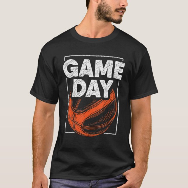Basketball Game Day Player Coach Team Men Women Ki T-Shirt (Front)