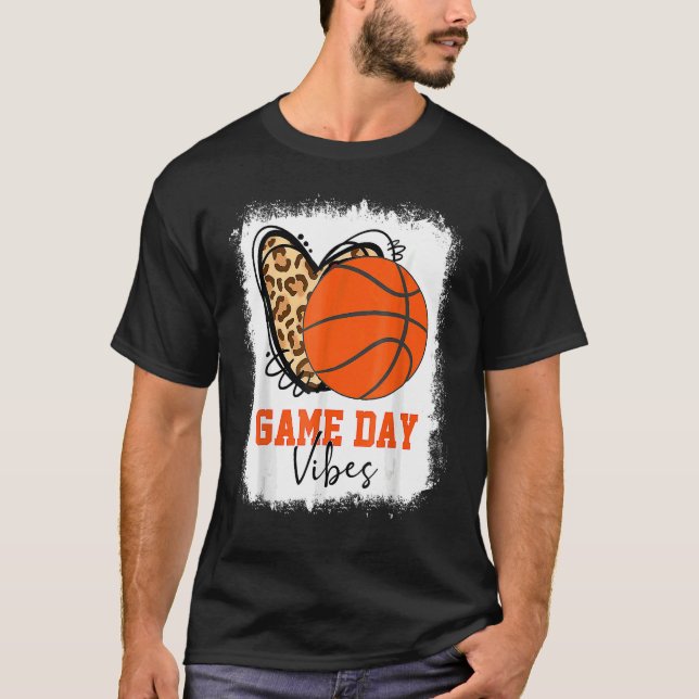 Basketball Game Day Vibes Basketball Mum Game Day  T-Shirt (Front)