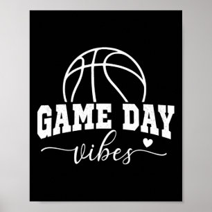 Basketball Game Day Vibes Basketball Mum Life Game Poster