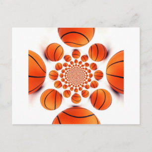 Basketball Game of Champions: Court Vision Kaleida Postcard