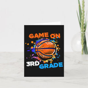 Basketball Game On 3rd Grade 1st Day Of School Tea Card