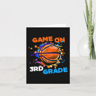 Basketball Game On 3rd Grade 1st Day Of School Tea Card