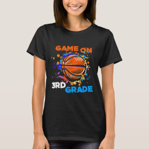 Basketball Game On 3rd Grade 1st Day Of School Tea T-Shirt