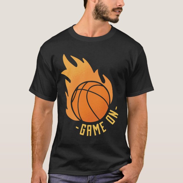Basketball Game On  T-Shirt (Front)