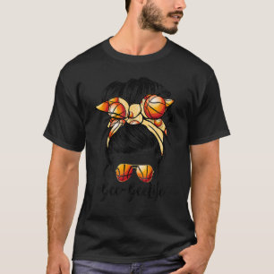 Basketball Gee Gee Life Messy Bun Game Day T-Shirt