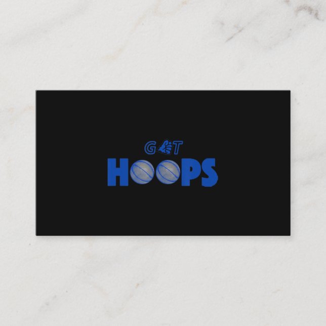 Basketball Get Hoops Business Card (Front)