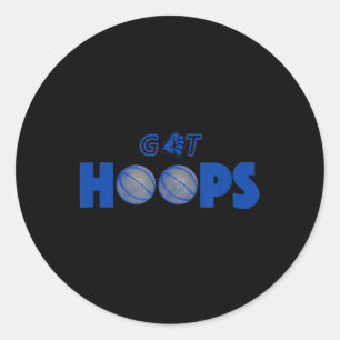 Basketball Get Hoops Classic Round Sticker