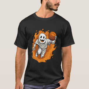 Basketball Ghost - Halloween Ghost Playing Basketb T-Shirt