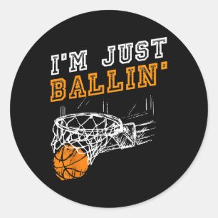 Basketball Gift For Coach Player Boys Girls Men Yo Classic Round Sticker