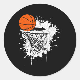 Basketball Gift For Coach Player Boys Girls Men Yo Classic Round Sticker
