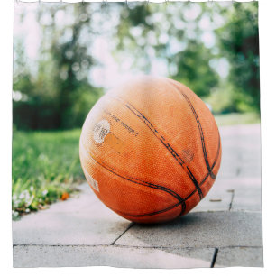 Basketball gift shower curtain