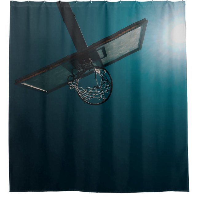 Basketball gift shower curtain (Front)