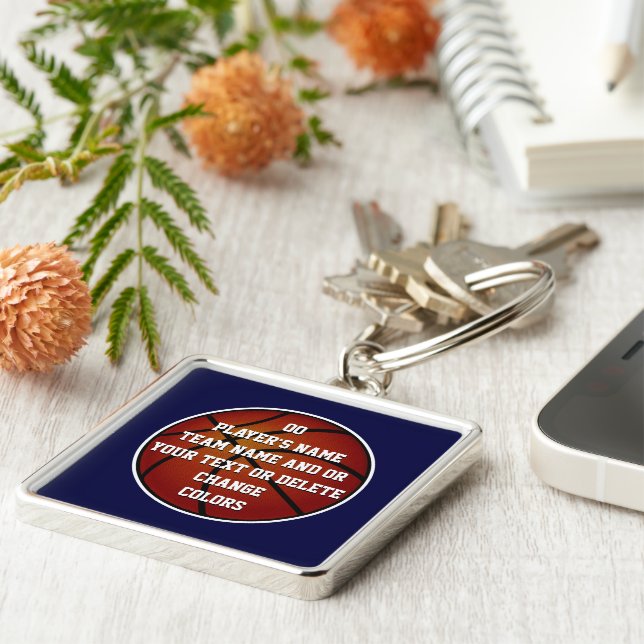 Basketball Gifts for Boys, Girls or Senior Night Key Ring (Side)