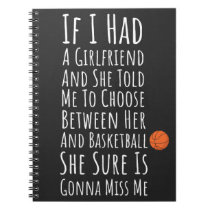 Basketball Gifts For Teenage Boys Notebook