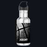 Basketball gifts Personalised sports water bottles<br><div class="desc">Basketball sports water bottle | Stainles steel metallic colour with vintage image. Sporty gift idea for coach, players, team mates and sports fans. Modern design with custom name, funny quote, slogan or monogram. Create your own unique monogrammed gift. Suitable for men women and kids / children. Cute Birthday party presents...</div>