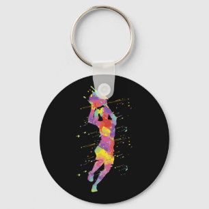 Basketball Girl 2  Key Ring