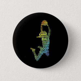 Basketball Girl 6 Cm Round Badge