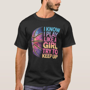 Basketball Girl Art For Girls Kids Women T-Shirt