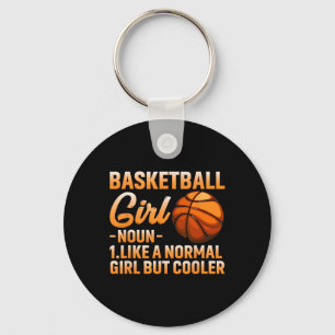 Basketball Girl Definition Basket Ball Woman Sport Key Ring