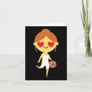 Basketball Girl Emoji Card