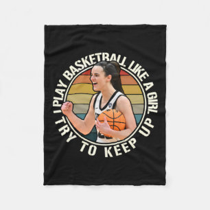 Basketball Girl  Fleece Blanket