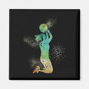 Basketball Girl Getting Points Magnet