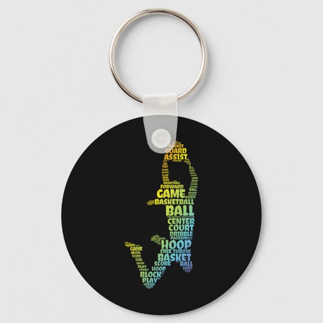 Basketball Girl  Key Ring (Front)