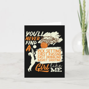 Basketball Girl Like Me Shooting Dribbling  Card