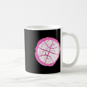 Basketball Girl Pink Watercolor Coffee Mug