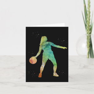 Basketball Girl Playing  Card