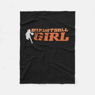 Basketball Girl Usa Fleece Blanket