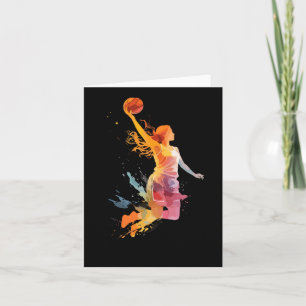 Basketball Girl Women Girls Card