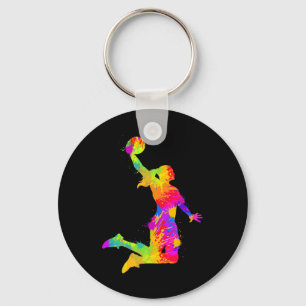 Basketball Girl Women Girls Key Ring