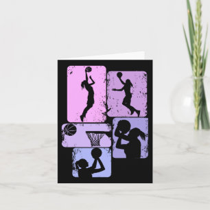 Basketball Girl Women Girls Kids Card