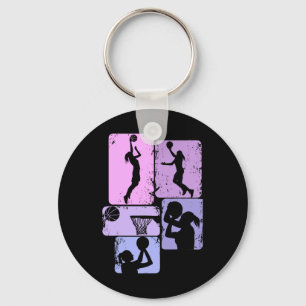 Basketball Girl Women Girls Kids Key Ring