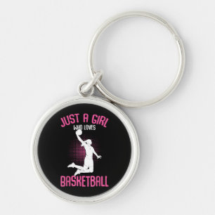 Basketball Girl Women Key Ring