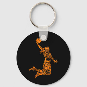 Basketball Girl Women Kids 1 Key Ring
