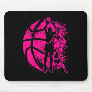 Basketball Girl Women Kids Female Basketball Team Mouse Pad
