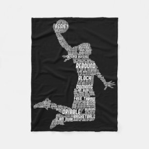 Basketball Girl Women Kids Girls Fleece Blanket
