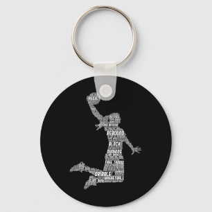 Basketball Girl Women Kids Girls  Key Ring